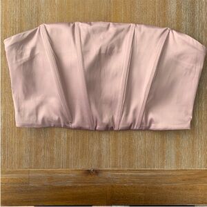 Dynamite Blush silk crop Top